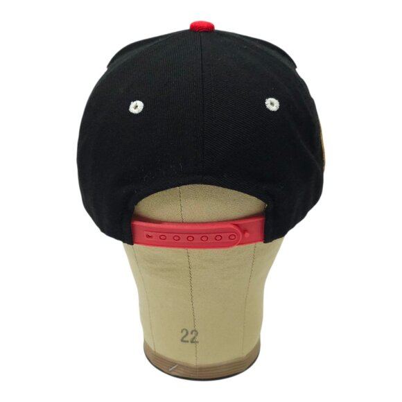 Chicago Blackhawks NHL Cap Vintage Zephyr Snapback Black Red 3D Embroidered Hat - Picture 4 of 13